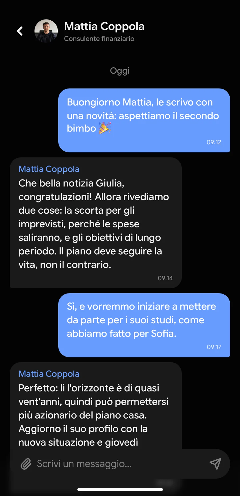L'app Inverto: la chat tra il cliente e il consulente finanziario